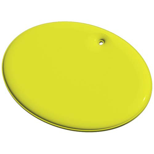 Okrągła, lekka, odblaskowa zawieszka RFX™ H-16 z PVC, duża Neonowy żółty 1PR13013 (2)