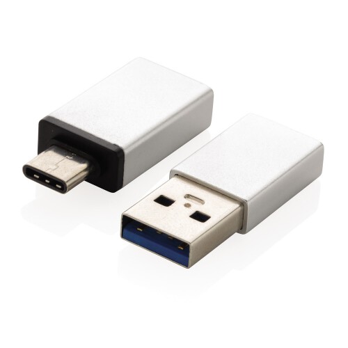 Zestaw adapterów USB A / USB C srebrny P300.102 (1)