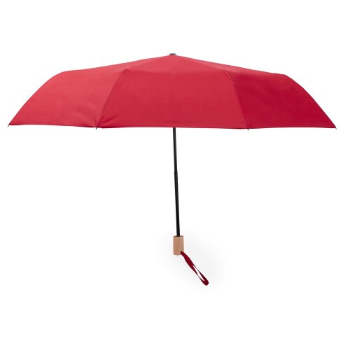Ekologiczny wiatroodporny parasol manualny, składany czerwony V0762-05 (1)