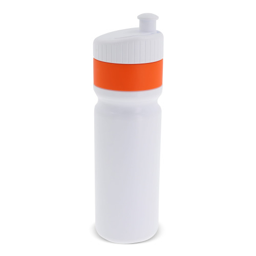 Bidon sportowy z obwódką  750ml Biały / pomarańczowy LT98786-N0126 (2)