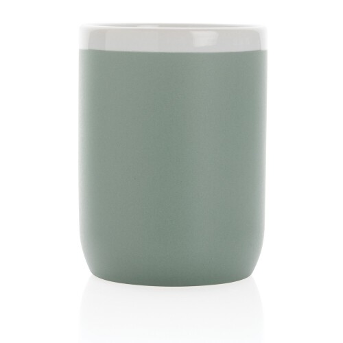 Kubek ceramiczny 300 ml green, white P434.097 (3)
