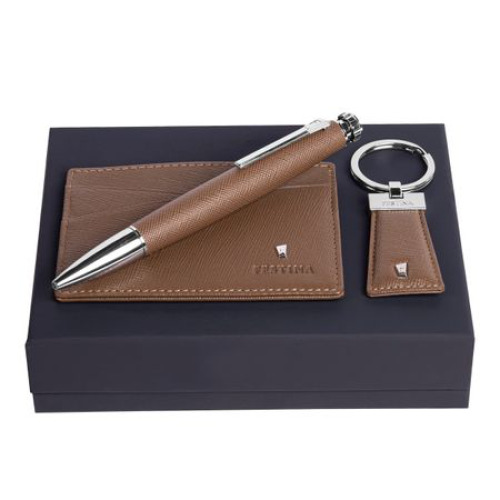 Zestaw upominkowy Festina długopis, brelok i etui na karty - FAK323Z + FLC323Z + FSU3234Z Camel FPBCK323Z 