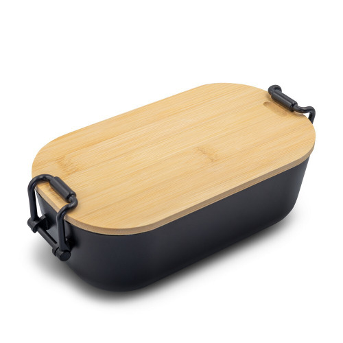 Pudełko śniadaniowe 900 ml | Loes Czarny VA936-03 