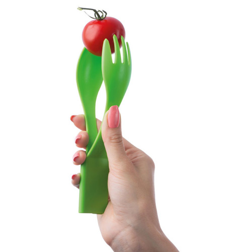 Zestaw sztućców podróżnych plastikowy CESENA Jasnozielony 853129 (2)