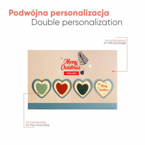 Zestaw Czekoladek Wysyłkowych Z Nadrukiem Serce