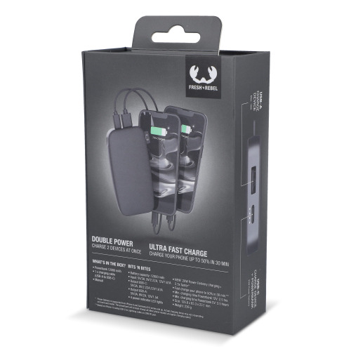 2PB12100 | Fresh 'n Rebel Powerbank 12000 mAh USB-C Szybkie ładowanie 20W Ciemnoszary LT49402-N0060 (4)