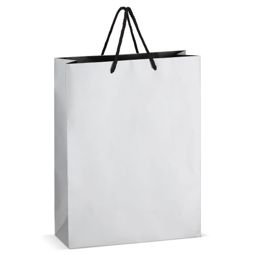 Papierowa torba prezentowa FSC 30 x 12 x 40 cm 200 g/m² Srebrny LT91517-N0005 