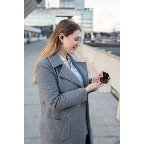 Bezprzewodowe słuchawki douszne | Graham Czarny V0192-03 (3)