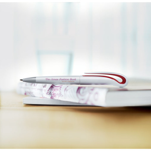 Przekręcany długopis, ABS Czerwony MO7793-05 (1)