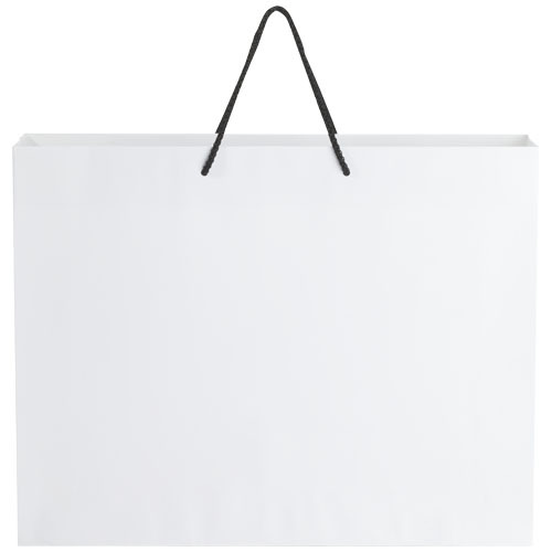 Ręcznie robiona torba z papieru integra z plastikowymi uchwytami – 45 x 10 x 35 cm Biały 1ZB01290 (2)