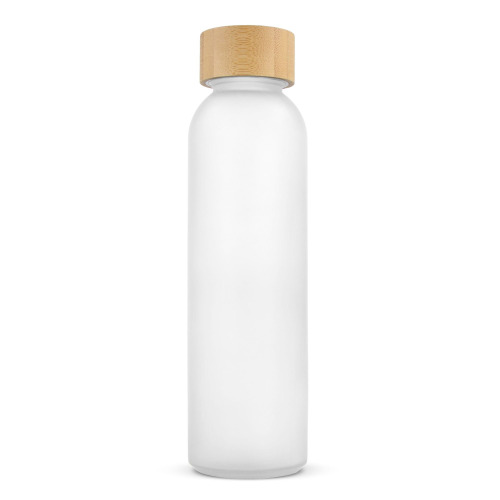 Butelka na wodę ze szkła i bambusa 500 ml Biały LT98849-N0001 (2)