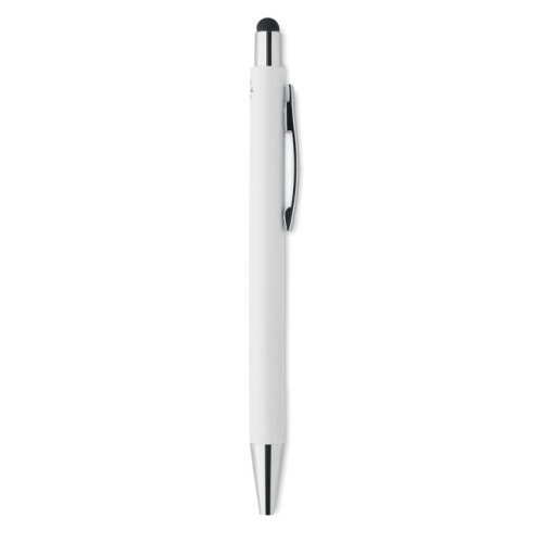 Antybakt. długopis z rysikiem biały MO6153-06 (3)