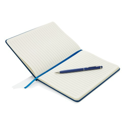 Zestaw upominkowy, notatnik A5 (kartki w linie), długopis niebieski V2717-11 (1)