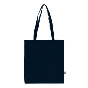 R-PET Torba transportowa z długimi uchwytami z włókniny 38 x 42 cm 75 g/m² Ciemnoniebieski