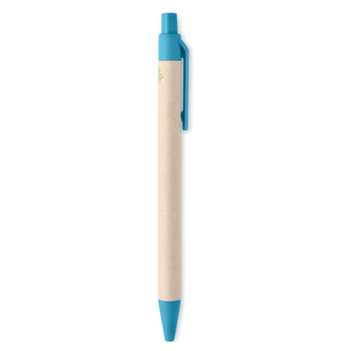 Długopis z kartonu po mleku turkusowy MO6822-12 (2)
