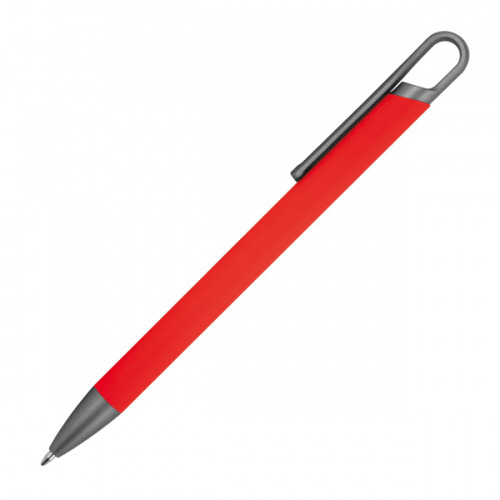 Długopis aluminiowy z recyklingu półżelowy KAROLINE Czerwony 1444005 (2)