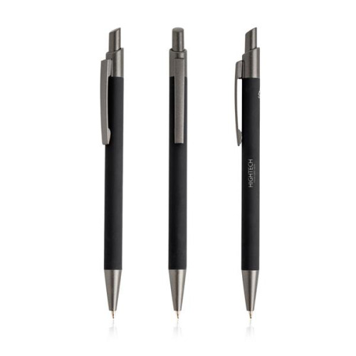 Długopis Soft Touch z recyklingowanego aluminium / Peralu Ciemnoszary IP13159496 (2)