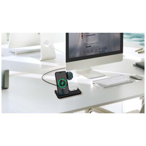 SCX.design W28 bezprzewodowa baza ładująca 3 w 1 ze stojakiem na telefon Czarny 2PX13590 (5)