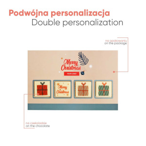 Zestaw Czekoladek Wysyłkowych Z Nadrukiem Kwadrat