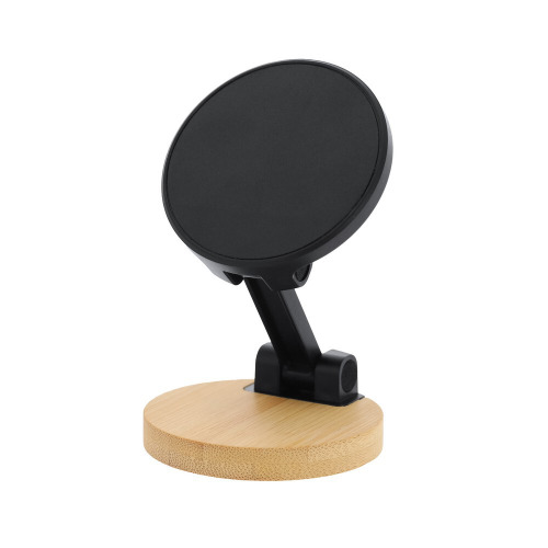 Bambusowy magnetyczny stojak na telefon Czarny VA624-03 