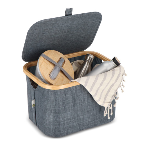 Składany kosz InSideOut z pokrywą Sogne 38 x 26 x 25cm rPET Ciemnoszary LT57103-N0060 (6)