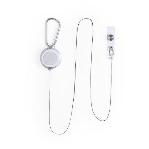 Ski pass, rozciągany przewód 65 cm Biały V7398-02 (1)