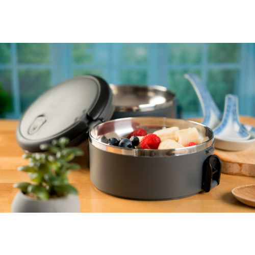 Lunch box ze stali nierdzewnej HOME Ciemnoszary 093177 (8)