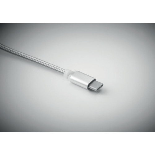 Brelok z kabelkami ładującymi Srebrny MO9292-14 (1)