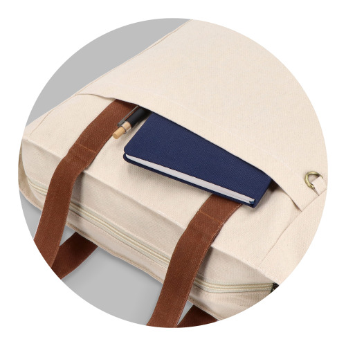 Torba Canvas InSideOut Reuuz 33 x 42 x 10 cm Ecru / brązowy LT57116-N5451 (1)