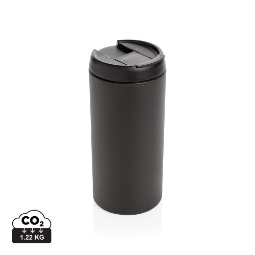 Kubek podróżny 300 ml Metro ze stali nierdzewnej z recyklingu Czarny P435.041 