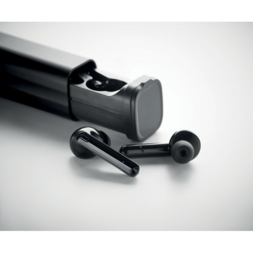 Słuchawki TWS + uchwyt na tel. Czarny MO6249-03 (6)