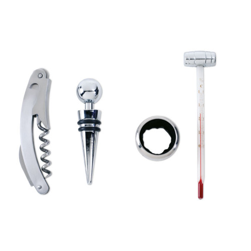 Elegancki komplet do wina Srebrny IT2658-14 (2)