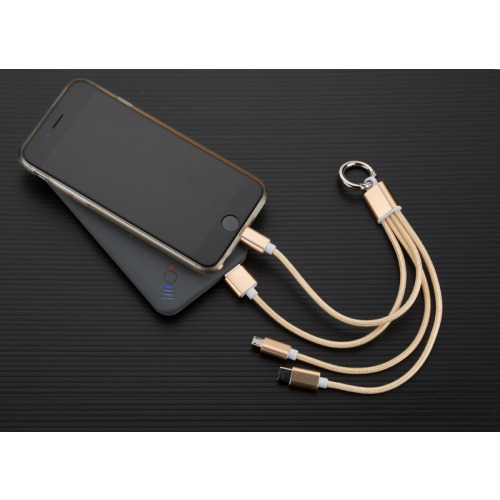 Kabel USB 3 w 1 TAUS Złoty 09106-24 (4)