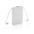 Power bank 5000 mAh, zintegrowany kabel 3 w 1 Biały P322.083  thumbnail