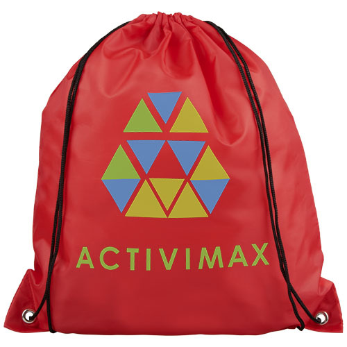 Plecak Oriole ze sznurkiem ściągającym z recyklowanego plastiku PET Czerwony 12046103 (1)