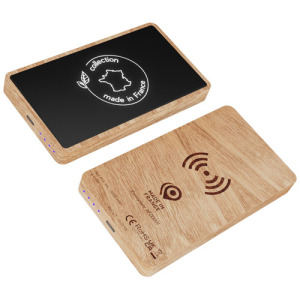 SCX.design P34 drewniany, bezprzewodowy powerbank o pojemności 5000 mAh 