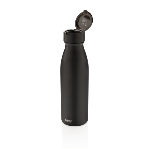 Butelka sportowa 580 ml Swiss Peak, bezprzewodowe słuchawki czarny P432.431 (1)