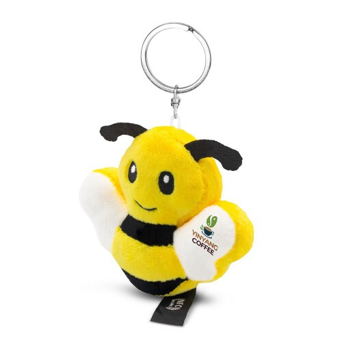 Pluszowa pszczoła RPET z chipem NFC, brelok | Zibee żółty HE795-08 (7)