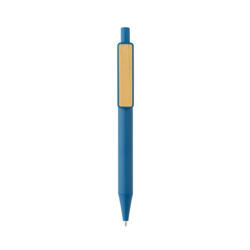 Długopis z bambusowym klipem, RABS niebieski P611.085 (1)