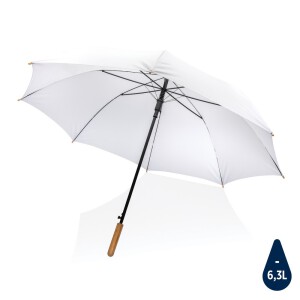 Bambusowy parasol automatyczny 27" Impact AWARE rPET biały