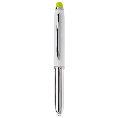 Długopis Stylus Shine+rysik Biały / jasnozielony LT87794-N0132 (2)
