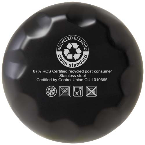 Cove butelka o pojemności 500 ml wykonana ze stali nierdzewnej z recyklingu z miedzianą izolacją próżniową posiadająca certyf Czarny 10079090 (4)