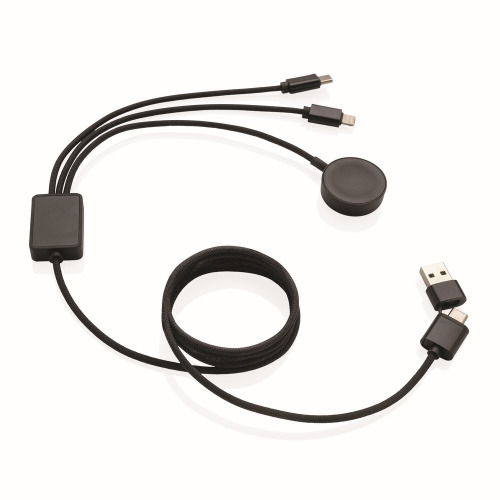 Kabel do ładowania 6 w 1 Terra, bezprzewodowa ładowarka do zegarka Szary P302.5902 (5)