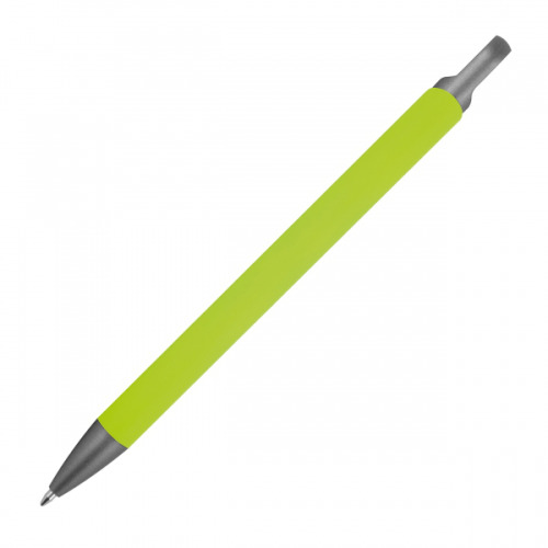Długopis aluminiowy z recyklingu półżelowy KAROLINE Jasnozielony 1444029 (4)