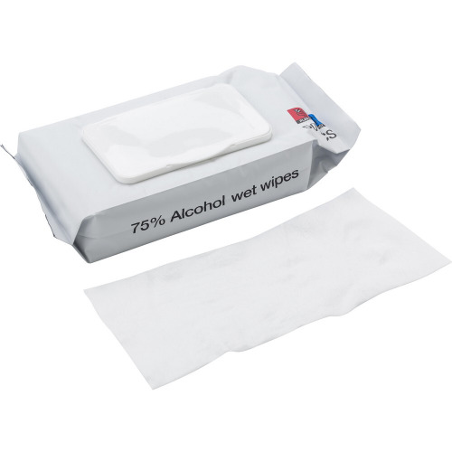 Chusteczki z alkoholem, 50 szt. Biały V6984-02 (6)