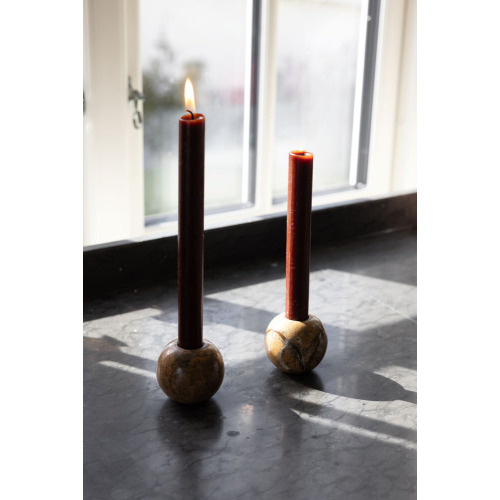 Świecznik STEN, brązowy Brązowy 5018660- (6)