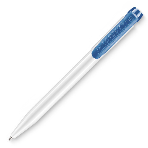 Długopis IProtect nieprzezroczysty Biały / niebieski LT80913-N0111 