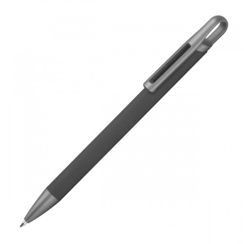 Długopis aluminiowy z recyklingu półżelowy KAROLINE Ciemnoszary 1444077 