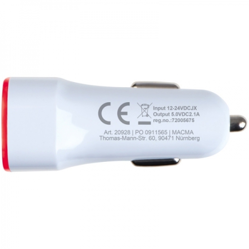 Ładowarka samochodowa USB FRUIT czerwony 092805 (2)