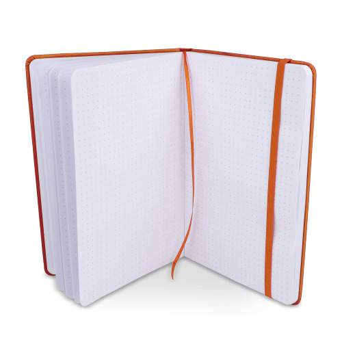 Notatnik A5 PU z kartkami papieru w kropki Pomarańczowy LT92064-N0026 (2)